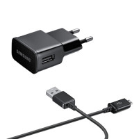 Original Samsung ETAOU80E MicroUSB Ladegerät 1000 mAh Schwarz Blister