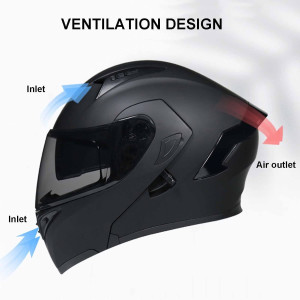 Woljay Klapphelm Integralhelm Offroad Motorradhelm