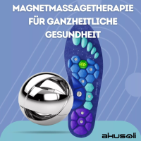 Akusoli Magnetische Akupressur-Einlagen für Schmerzlinderung – Fußgesundheit (36-42)