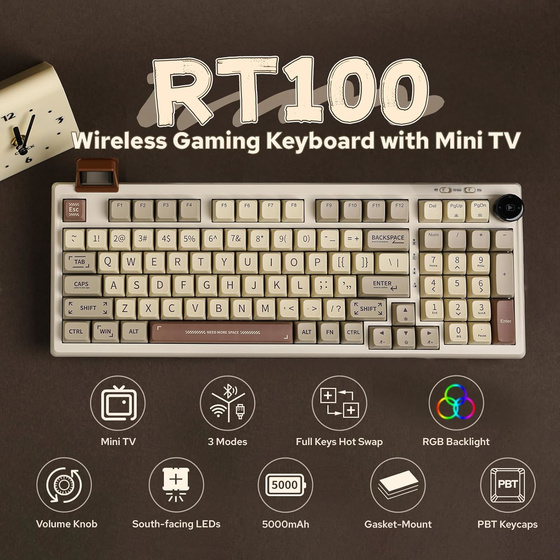 EPOMAKER RT100 Mechanische Gaming-Tastatur