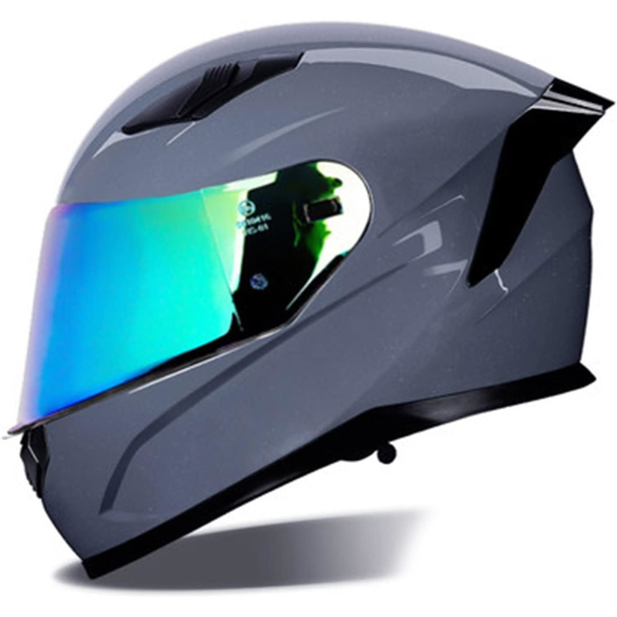 Retro Motorradhelm mit Visier, Jet Helm DOT/ECE...