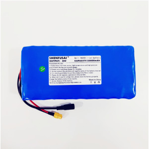 36V 50000mAh Shenfusai Lithium-Ionen Akku mit symmetrischem BMS für Elektroboote – XT60 und DC-Anschluss