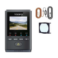 VIOFO Dashcam A119 Mini 2 + HK4 Hardwire Kit, 2.7K HDR, Nachtsicht, Wi-Fi, GPS