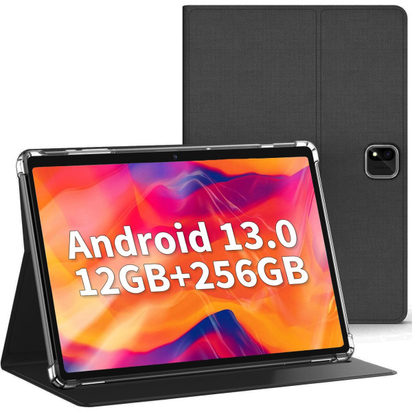 10" Tablet, Android 13, 12GB+256GB, 8000mAh, 5G WiFi, IPS, Schwarz