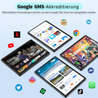 10" Tablet, Android 13, 12GB+256GB, 8000mAh, 5G WiFi, IPS, Schwarz