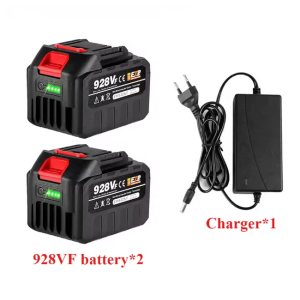 18V 928VF Lithium-Ionen-Akku 22500mAh Set mit 2x Akku und EU-Ladegerät