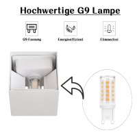 LED-Wandleuchte 4er Set IP65 Wasserdicht G9 3W Weiß Modern Up Down