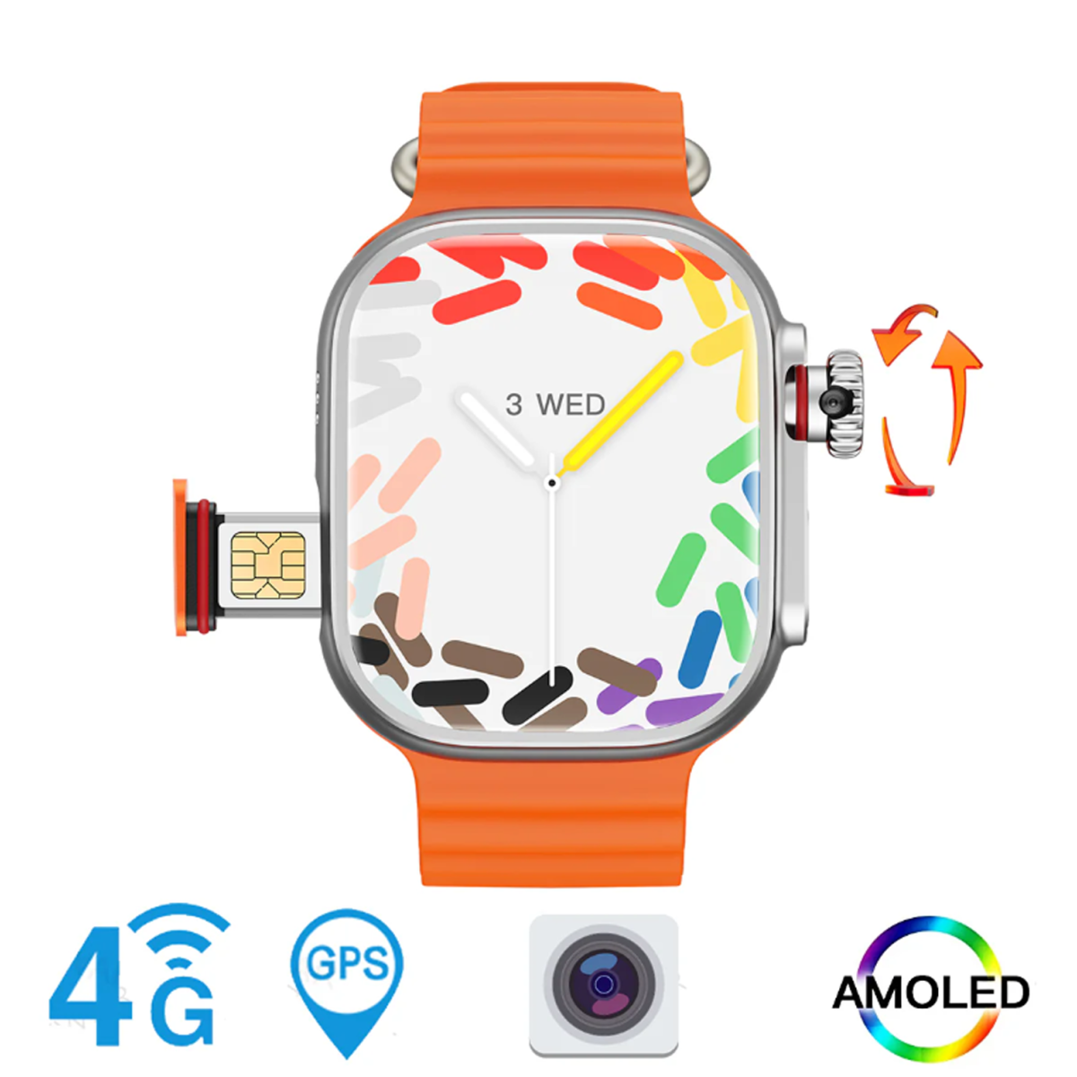 S9 Ultra 4G Android Smartwatch AMOLED Kamera GPS 2GB+32GB...