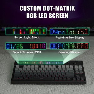 EPOMAKER DynaTab 75X RGB Mechanische 75% Tastatur, Hot-Swap, Bluetooth, 2.4G, USB-C