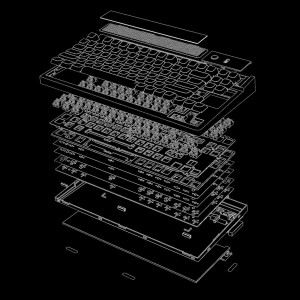 EPOMAKER DynaTab 75X RGB Mechanische 75% Tastatur, Hot-Swap, Bluetooth, 2.4G, USB-C