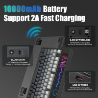 EPOMAKER DynaTab 75X RGB Mechanische 75% Tastatur, Hot-Swap, Bluetooth, 2.4G, USB-C