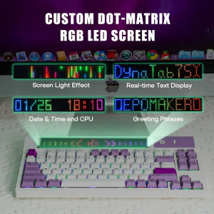 EPOMAKER DynaTab 75X ISO  RGB Mechanische 75% Tastatur, Hot-Swap, Bluetooth, 2.4G, USB-C