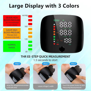 Automatisches Handgelenk-Blutdruckmessgerät mit Touchscreen & LED-Hintergrundbeleuchtung