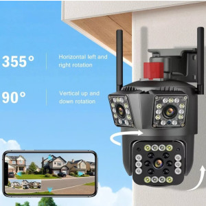 8X Zoom WLAN Überwachungskamera 12MP 6K PTZ WiFi IP Outdoor Kamera Nachtsicht